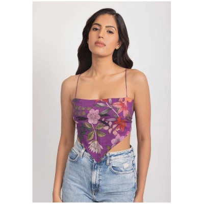 Violet Vegan Silk Napkin Top