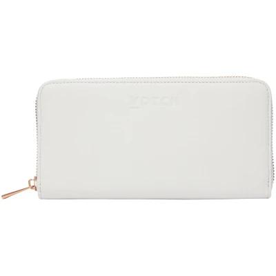 Votch Damen vegan Portemonnaie Apple Leder Hellgrau & Roségold