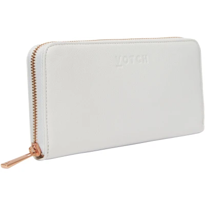Votch Damen vegan Portemonnaie Apple Leder Hellgrau & Roségold