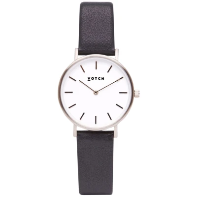 Votch Damen vegan Uhr Petite Silber & Dunkelgrau