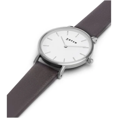 Votch Damen vegan Uhr Petite Silber & Dunkelgrau
