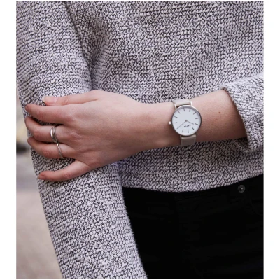 Votch Damen vegan Uhr Petite Silber & Hellgrau