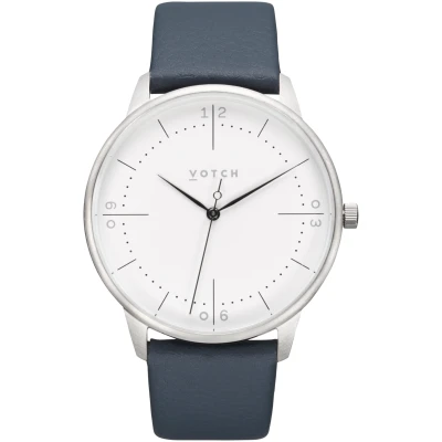 Votch Herren vegan Uhr Aalto Dunkelblau & Silber