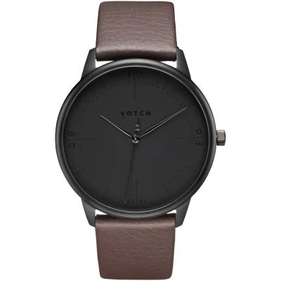 Votch Herren vegan Uhr Aalto Schwarz & Dunkelbraun