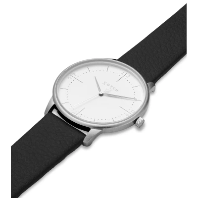 Votch Herren vegan Uhr Aalto Schwarz & Silber