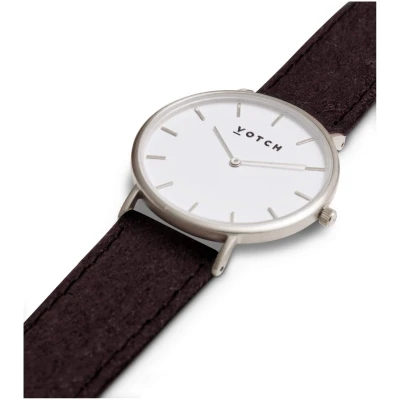 Votch Herren vegan Uhr Classic Piñatex Silber & Braun