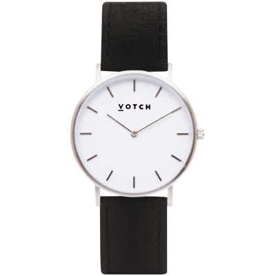 Votch Herren vegan Uhr Classic Piñatex Silber & Weiß