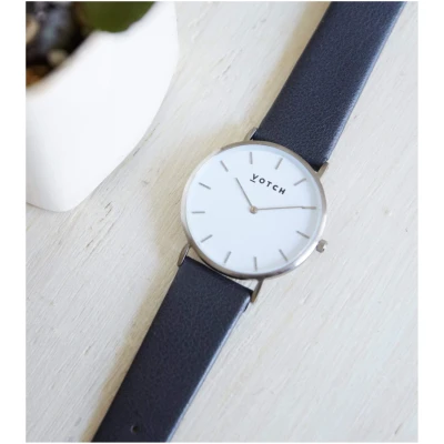 Votch Herren vegan Uhr Classic Silber & Dunkelgrau