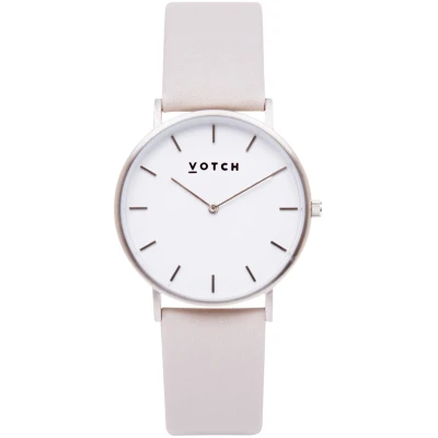 Votch Herren vegan Uhr Classic Silber & Hellgrau