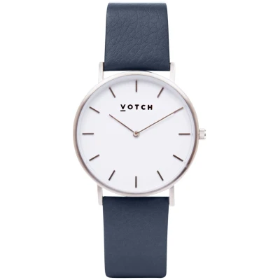 Votch Herren vegan Uhr Classic Silber & Marine