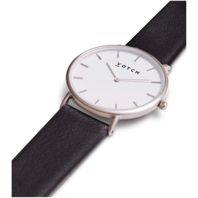 Votch Herren vegan Uhr Classic Silber & Schwarz