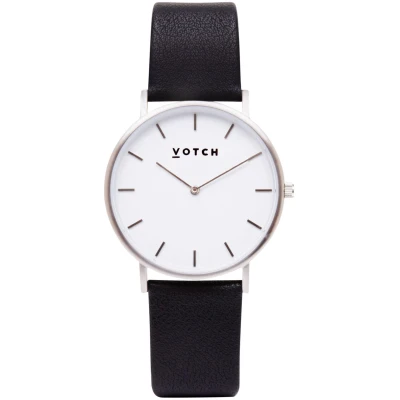 Votch Herren vegan Uhr Classic Silber & Schwarz