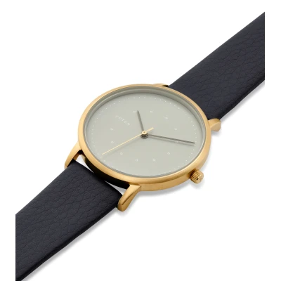 Votch Herren vegan Uhr Lyka Gold & Schwarz Mit Grau