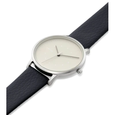 Votch Herren vegan Uhr Lyka Silber & Schwarz Mit Grau