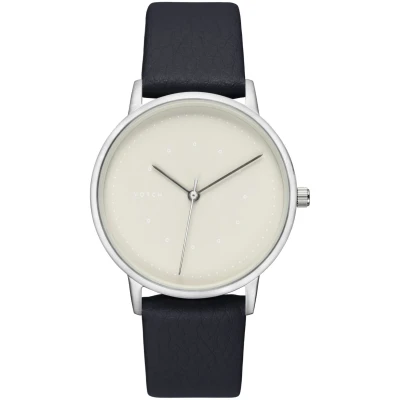 Votch Herren vegan Uhr Lyka Silber & Schwarz Mit Grau