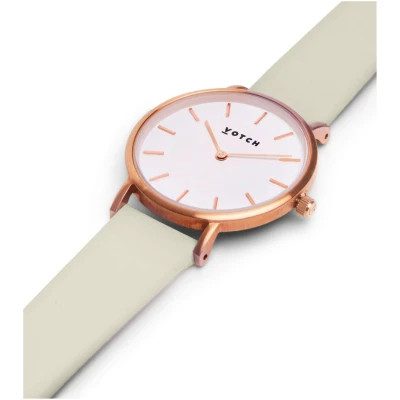 Votch Herren vegan Uhr Peitite Rose Gold & Leinen