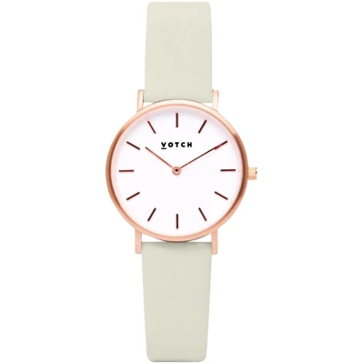 Votch Herren vegan Uhr Peitite Rose Gold & Leinen