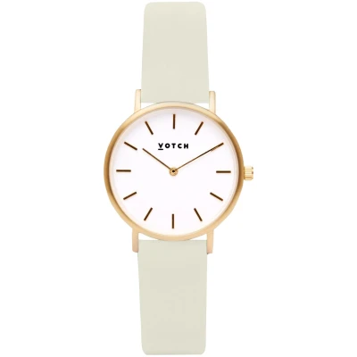 Votch Herren vegan Uhr Petite Gold & Leinen