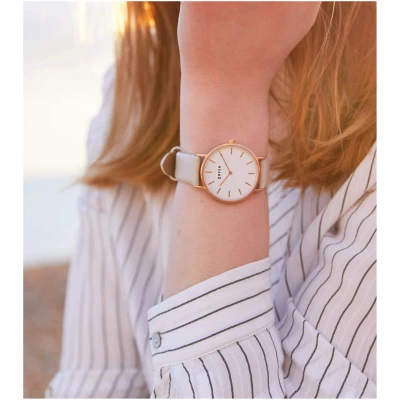 Votch Herren vegan Uhr Petite Roségold & Hellgrau