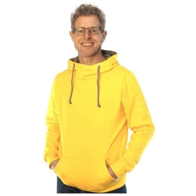 WASNI Hoodie mit Schalkragen, made in Esslingen aus 100% Biobaumwolle
