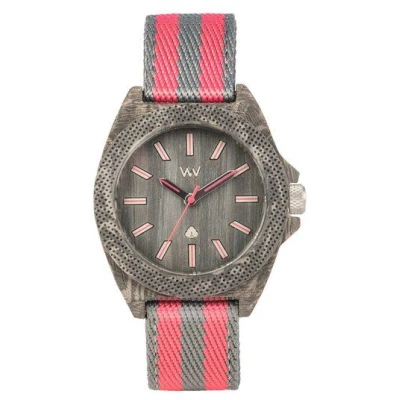 WEWOOD Holz-Armbanduhr PHOENIX 38 TEAK PINK | 100% hautverträglich