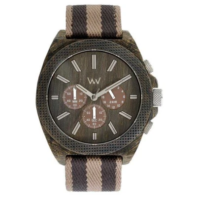 WEWOOD Holz-Armbanduhr PHOENIX CHRONO WENGE EARTH | 100% hautverträglich