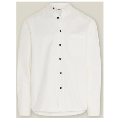 WOTE Stehkragen Hemd - Organic Cotton - The rugged Herringbone Stand up collar