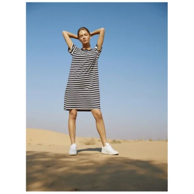 WOTE T-Shirt Kleid Streifen aus Organic Cotton