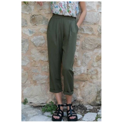 WiDDA berlin Bundfaltenhose oliv aus TENCEL®