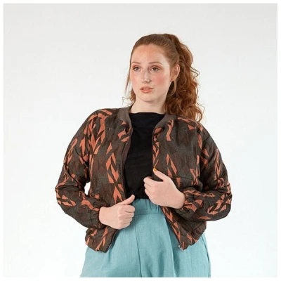 WiDDA berlin Jacquard Jacke Blouson MIA mit dunklem Webmuster