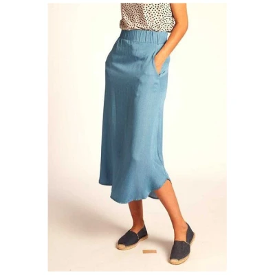 WiDDA berlin Jeans Midirock mit Taschen aus TENCEL® Chambray