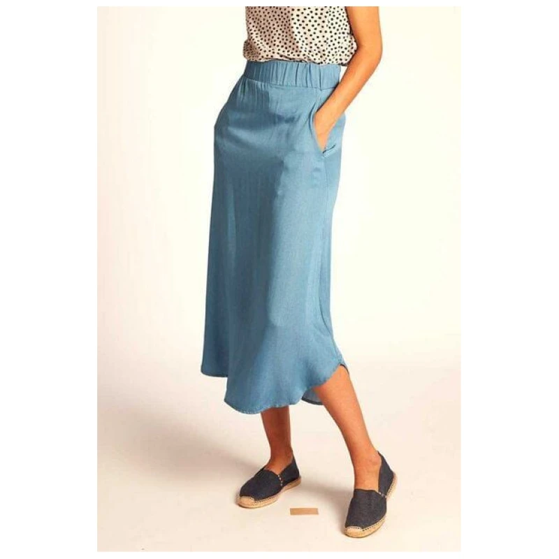 WiDDA berlin Jeans Midirock mit Taschen aus TENCEL® Chambray