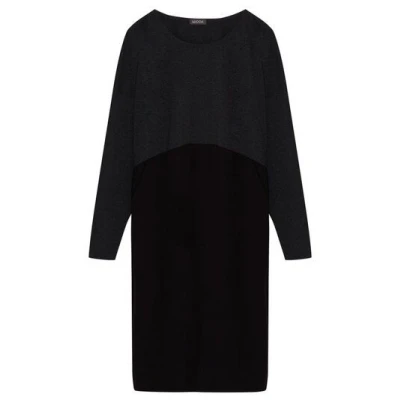 WiDDA berlin Jerseykleid ZWO Grau/Schwarz aus Bio-Baumwolle und recycelten Materialien