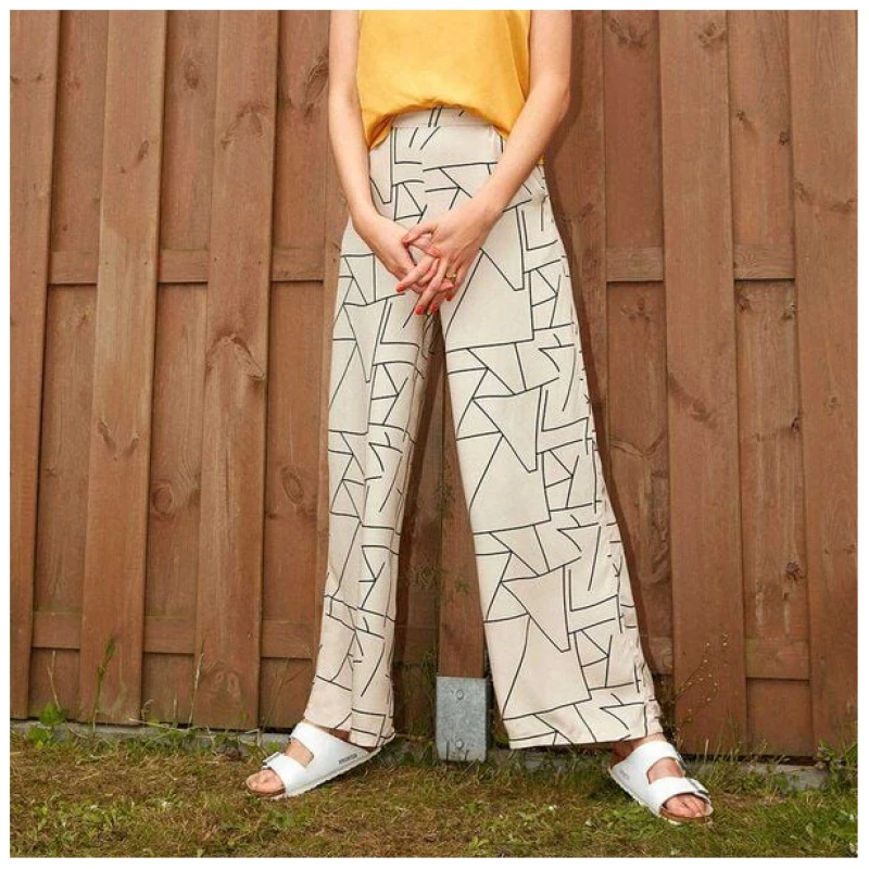 WiDDA berlin Marlenehose LORNA Lines in Beige ECOVERO®
