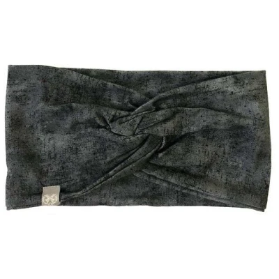 WiDDA berlin NEO Stirnband aus Bio-Baumwolle in Grau / Schwarz mit Print