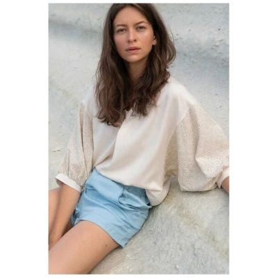 WiDDA berlin Statementbluse MAVA natur aus TENCEL® und Leinen