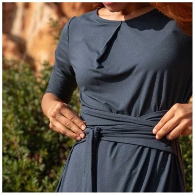 WiDDA berlin Wickelkleid in Rauchblau