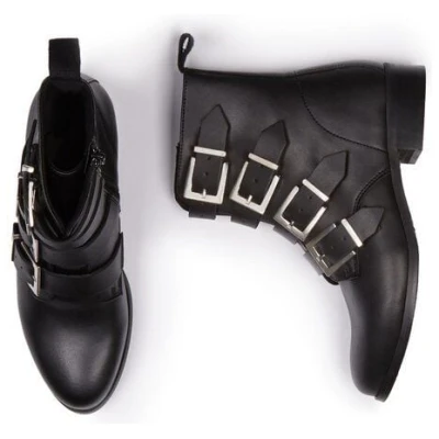 Will's Vegan Shop 4-Riemen-Biker-Stiefel