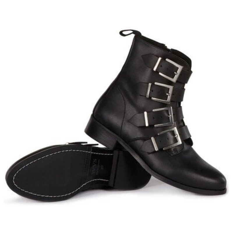 Will's Vegan Shop 4-Riemen-Biker-Stiefel