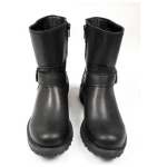Will's Vegan Shop Biker-Stiefel Schwarz Damen