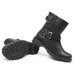 Will's Vegan Shop Biker-Stiefel Schwarz Damen