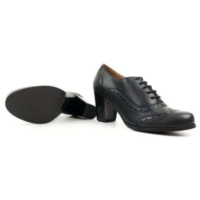 Will's Vegan Shop City Brogues Stiefel Schwarz Damen