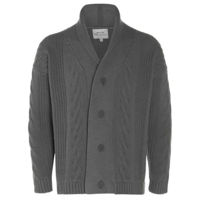 Will's Vegan Shop Grobe Strickjacke mit Knopfleiste