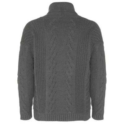 Will's Vegan Shop Grobe Strickjacke mit Knopfleiste