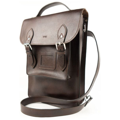 Will's Vegan Shop Großer Satchel-Rucksack Kastanie Herren