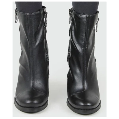 Will's Vegan Shop Luxe Stiefel Mit Hohem Absatz Schwarz Damen