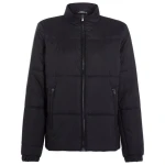 Will's Vegan Shop Recycelte Pufferjacke in schwarz für Damen