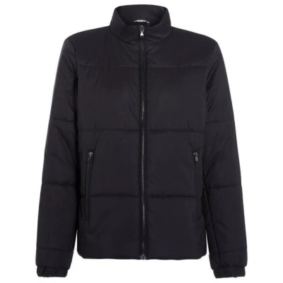 Will's Vegan Shop Recycelte Pufferjacke in schwarz für Damen