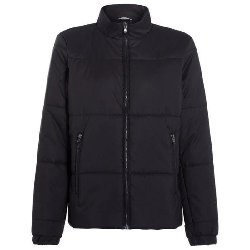 Will's Vegan Shop Recycelte Pufferjacke in schwarz für Damen