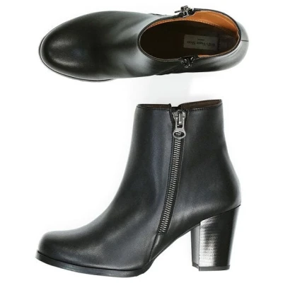 Will's Vegan Shop Wadenhoher Stiefel Schwarz Damen